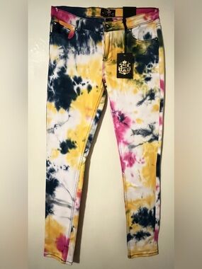 Karma Blue Tie-Dye Women’s Stretch Jeans Size 15